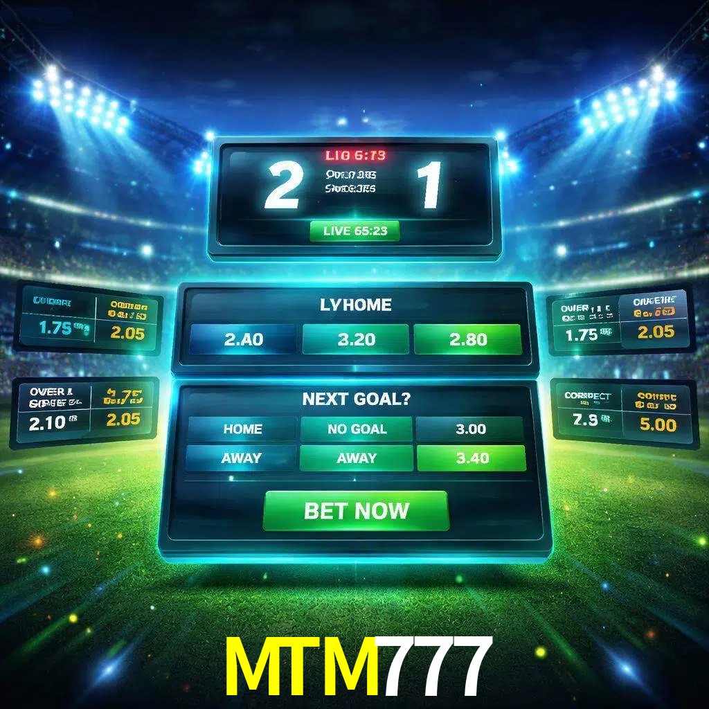 Vista de apuestas en vivo MTM777 durante un partido en curso
